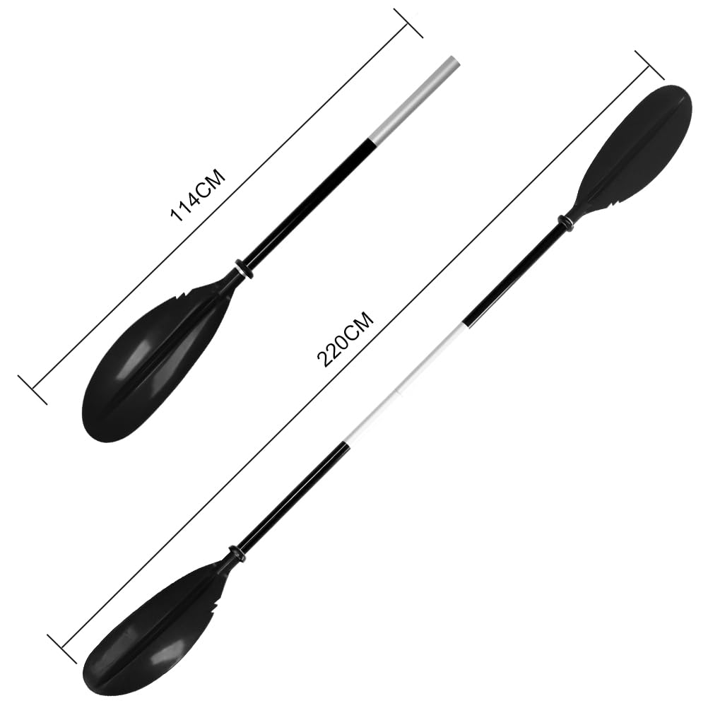 Adjustable 2 Pieces Aluminum Alloy Glass Fiber Kayak Paddle G30659