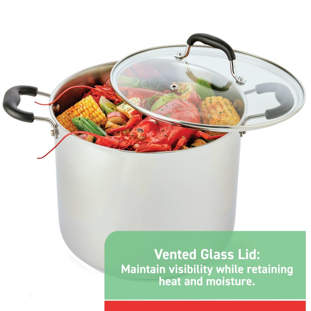 Stainless Steel 12 qt Stock Pot with Lid R2028
