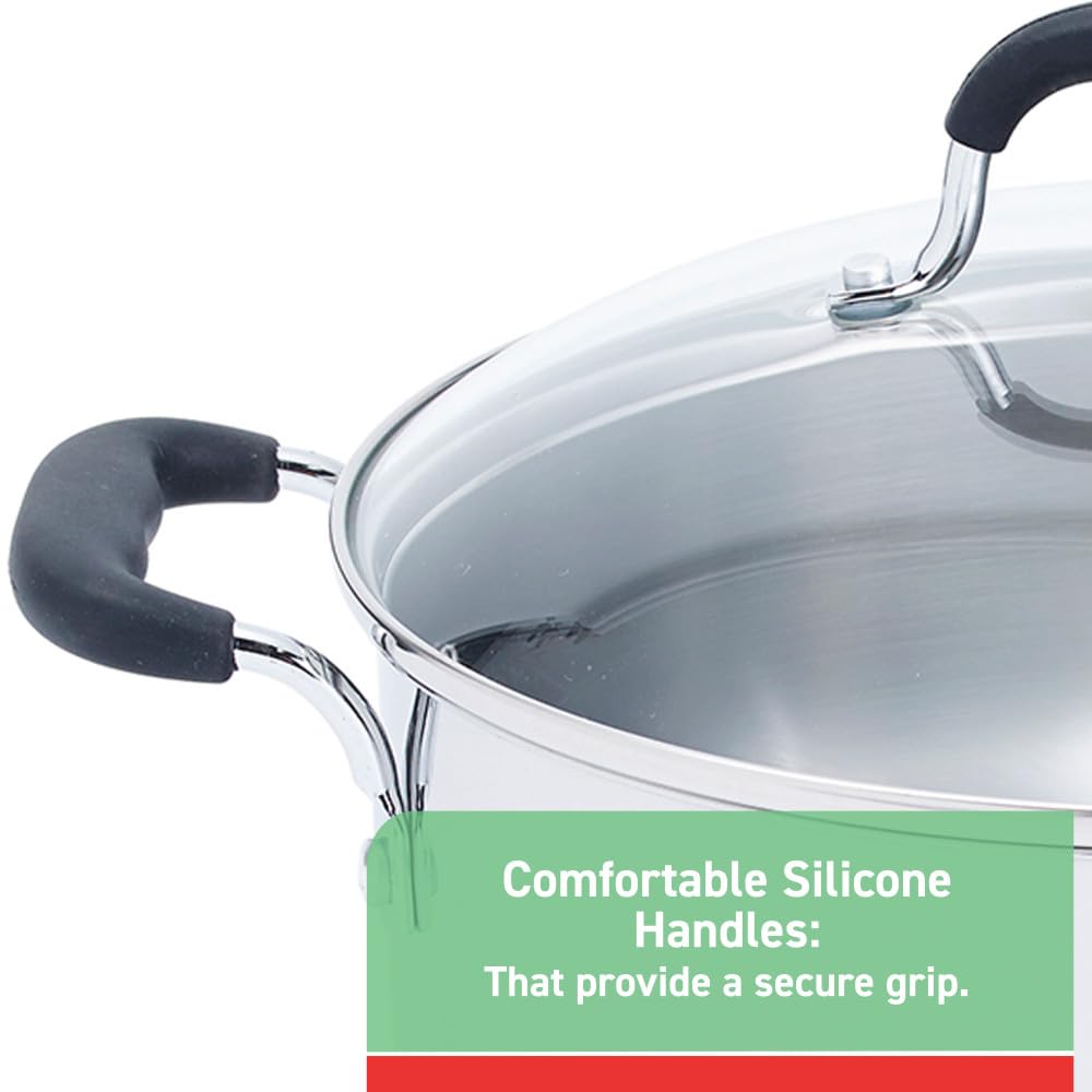 Stainless Steel 12 qt Stock Pot with Lid R2028
