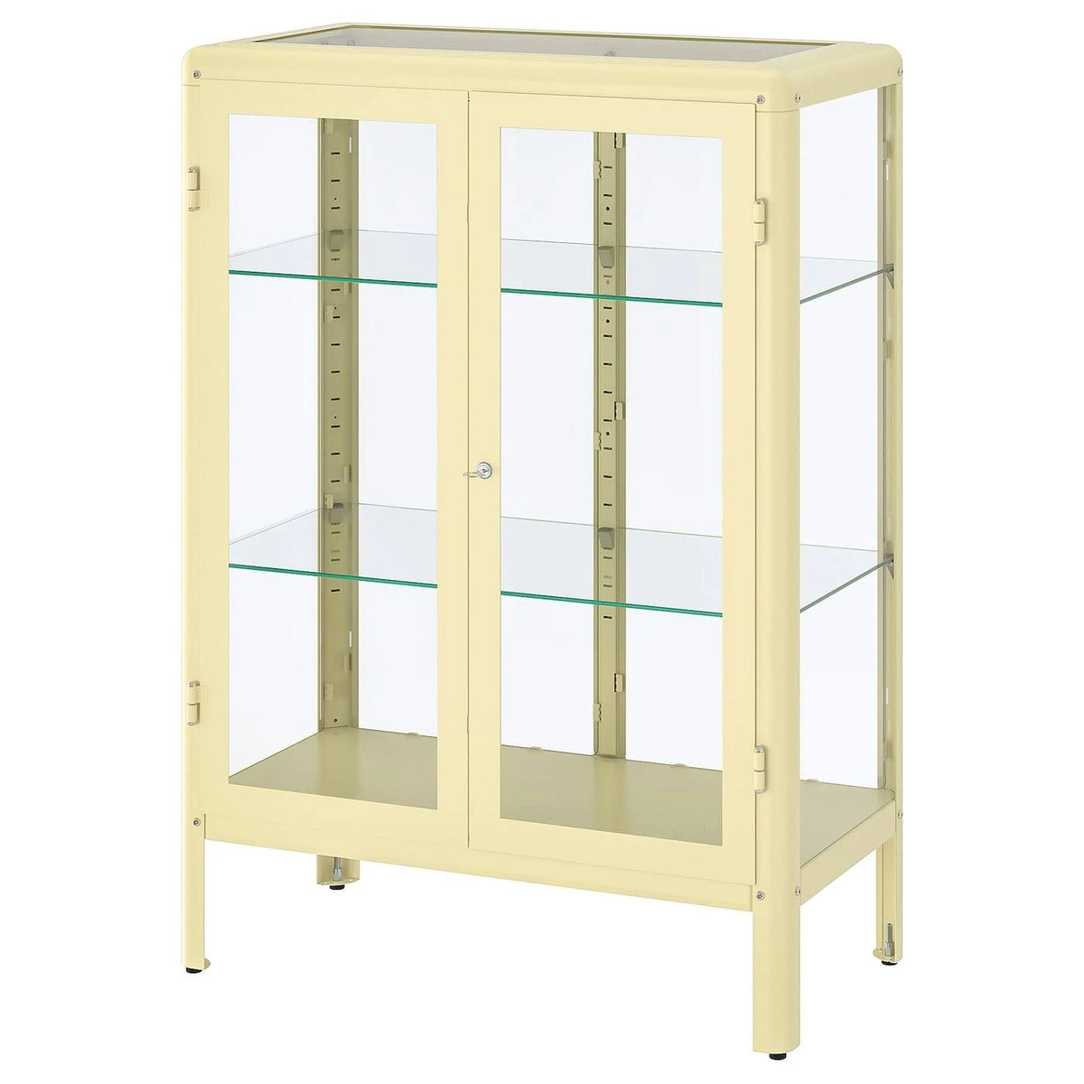 Glass-Door Cabinet Light Yellow V1276