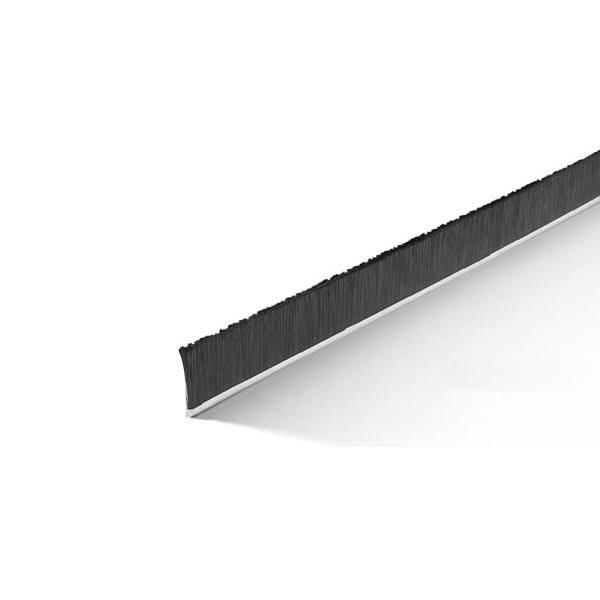 Black Polypropylene Channel Strip Brush Case of 3 A2852