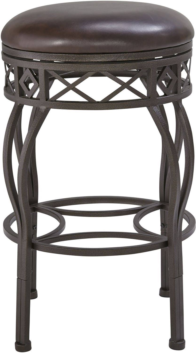 Brown Metal Frame Barstool A32972