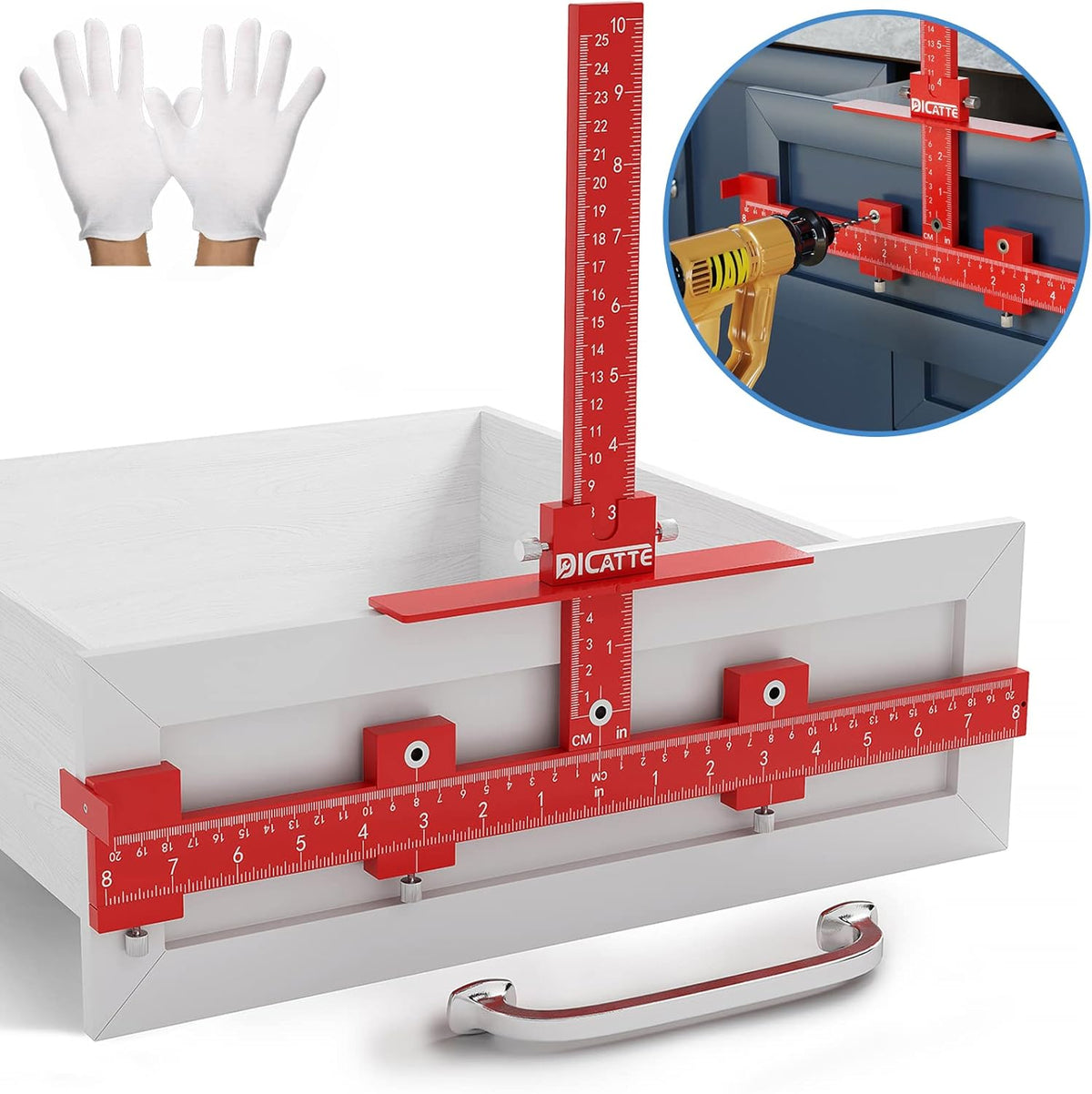 Thickened Aluminum Alloy Cabinet Handle Jig (Black) I23393