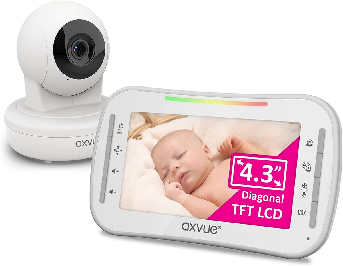 Video Baby Monitor with Pan-Tilt-Zoom Camera and 4.3 LCD Screen L697