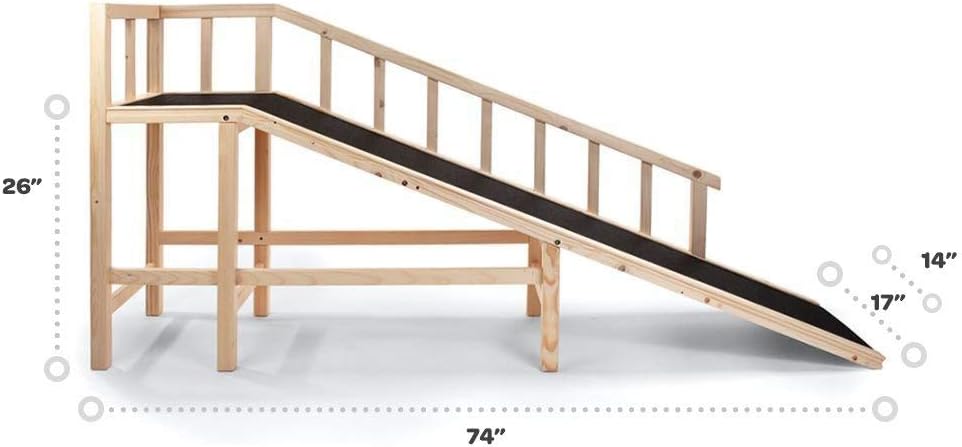 Dog Bed Ramp 74" Long 130+ LBS Capacity Z65370