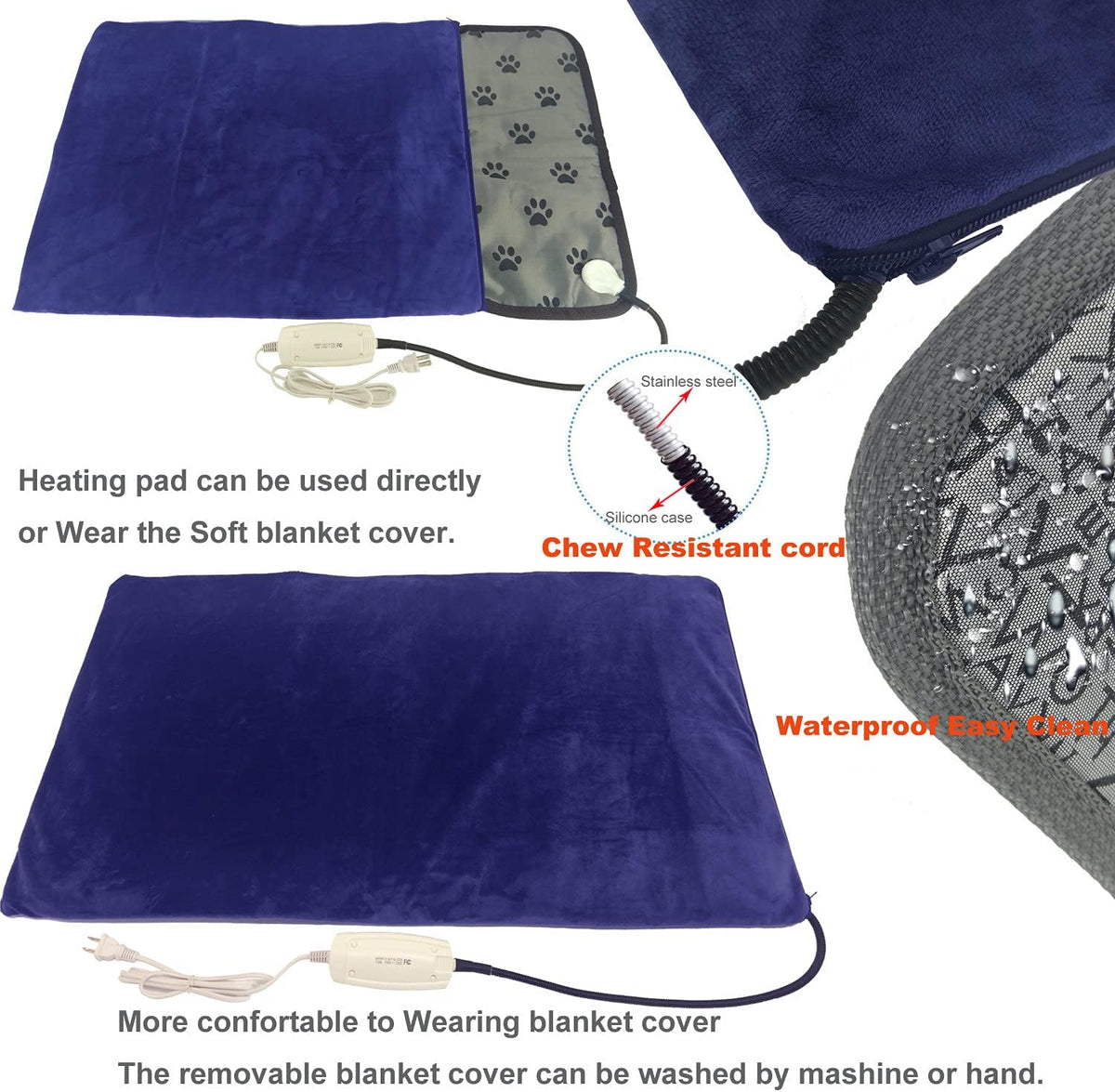 Large Washable Waterproof Pet Heating Pad Pack of 2 P249