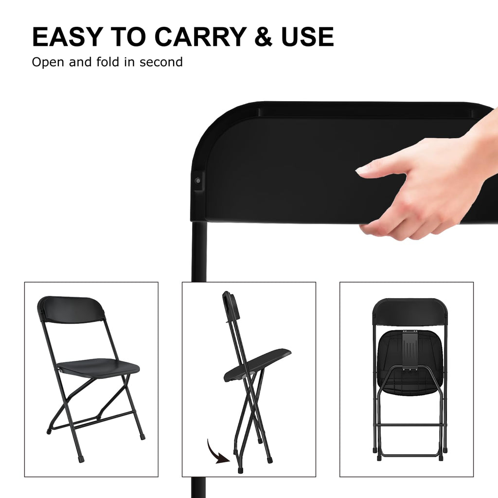 Black Folding Chairs 10 Pack P471