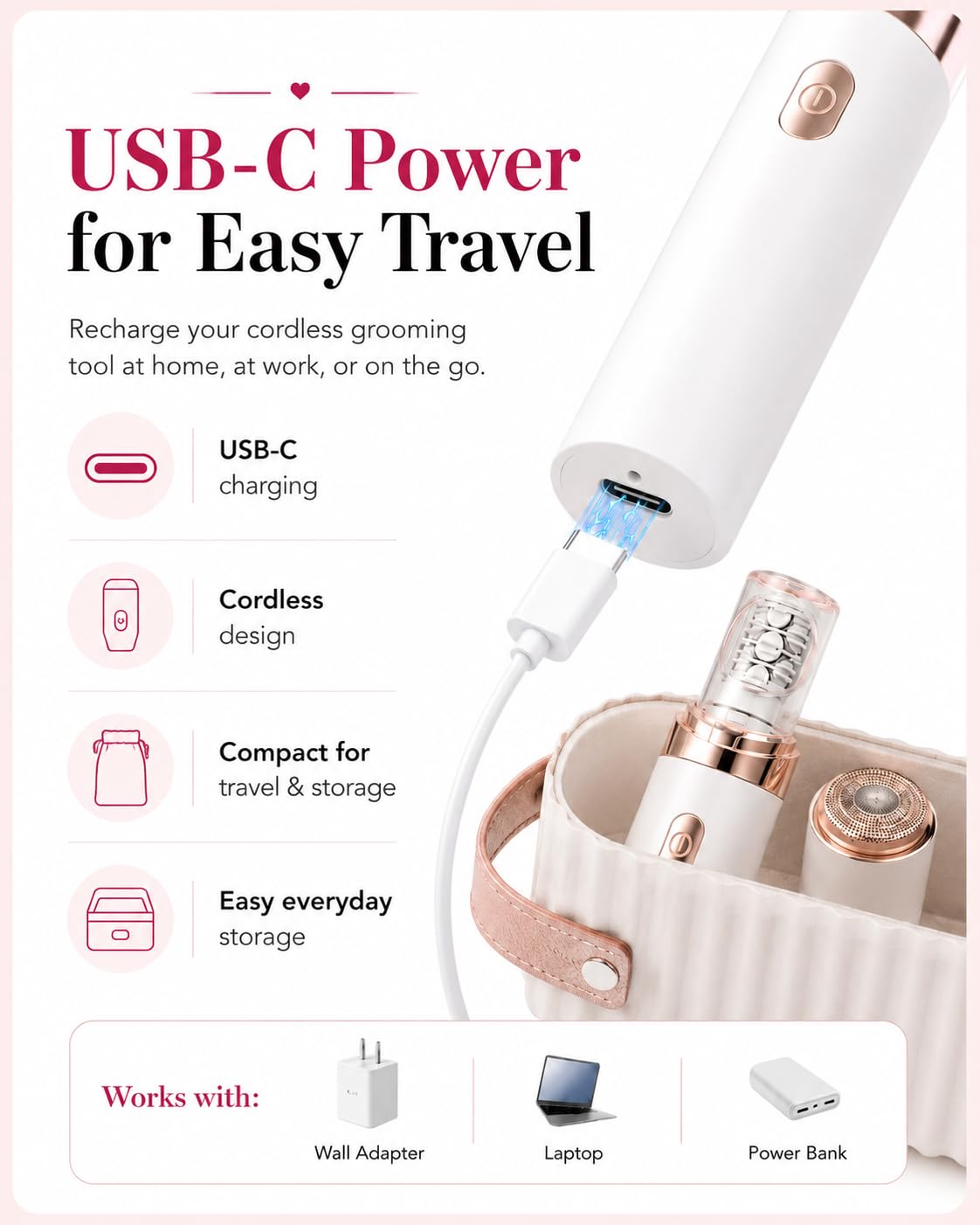 2 in 1 Epilator & Shaver with LED Light V1331