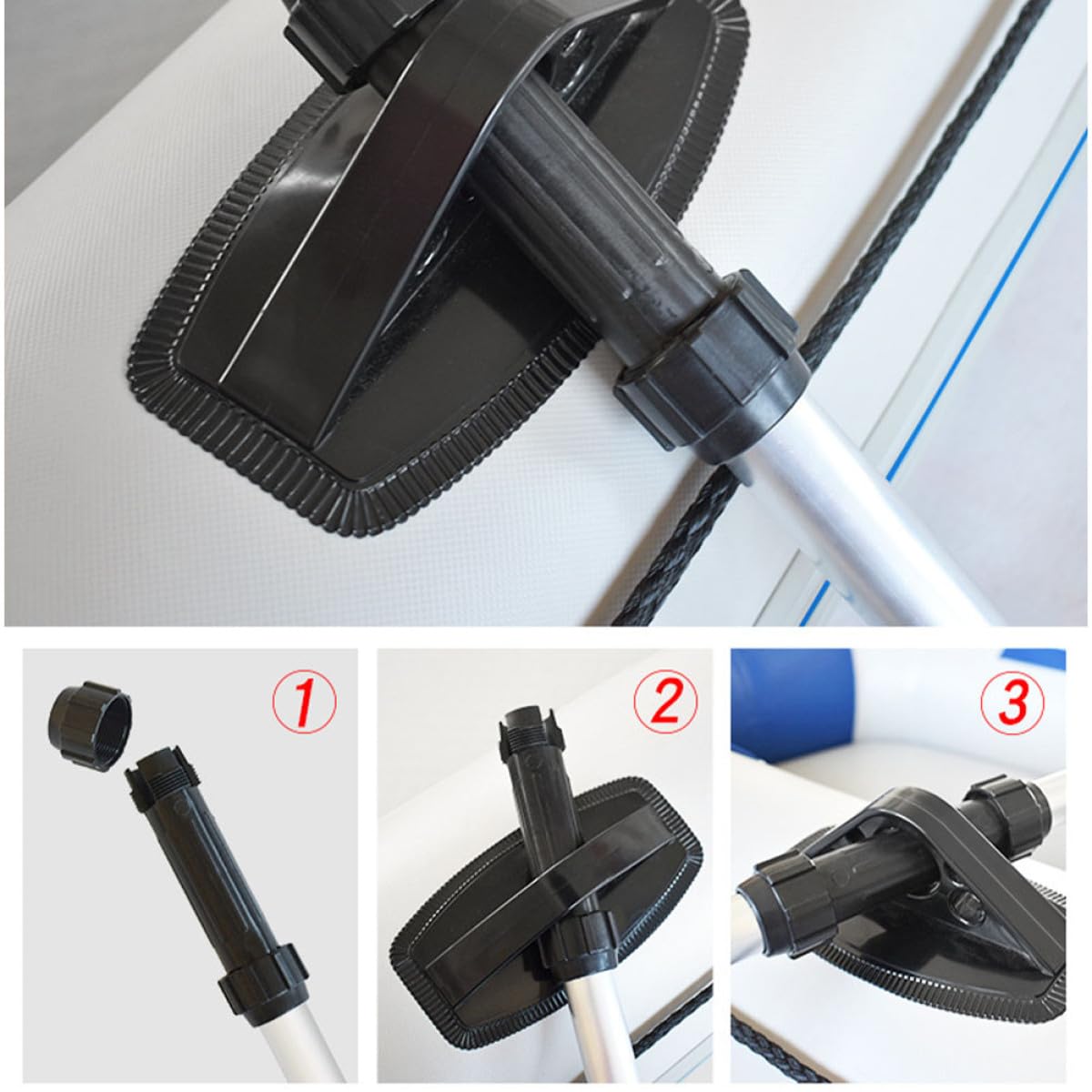 2pcs Portable Telescopic Aluminum Alloy Kayak Paddle J857