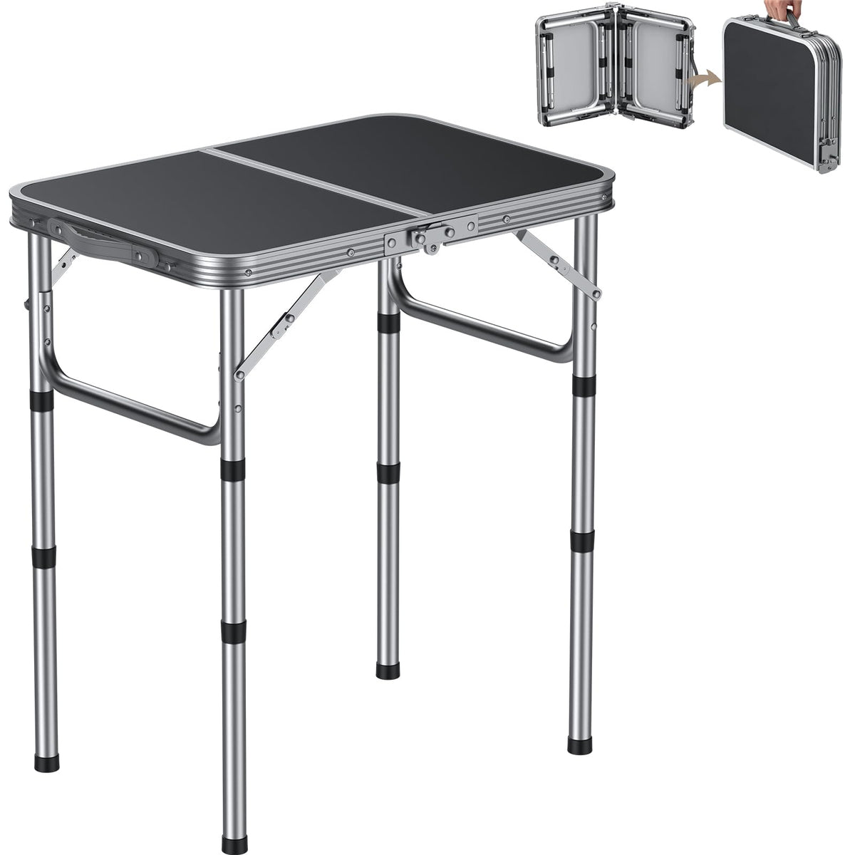 Portable Folding Table 3 Heights Adjustable 23'' L x 16'' W I396415