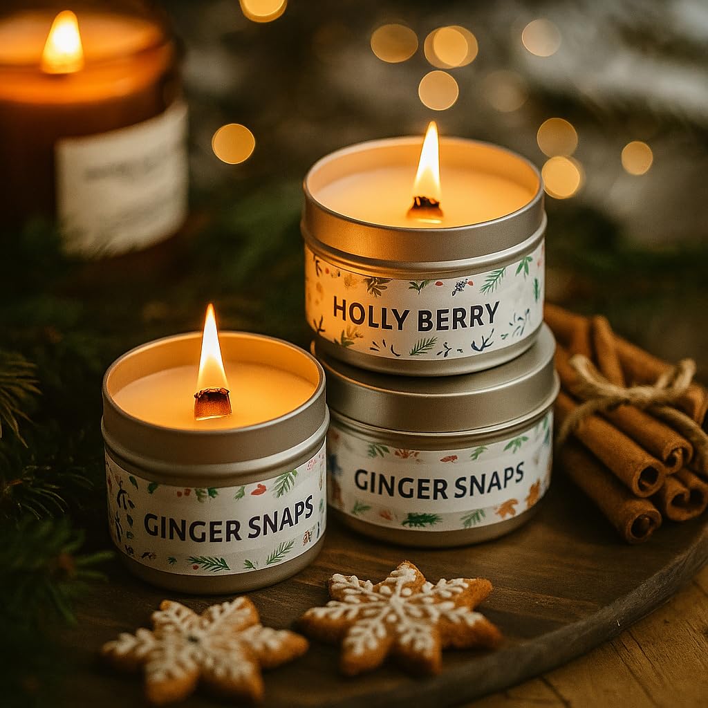 2 Pack Soy Wax Wood Wick Candles N180