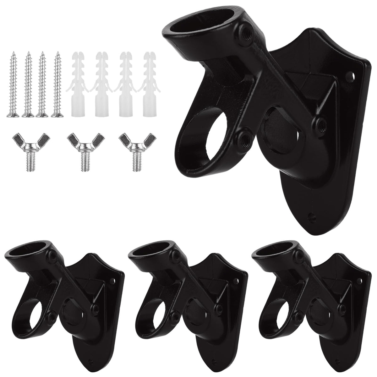 4 Pack Aluminum Flag Pole Holder Brackets 1 inch G868270