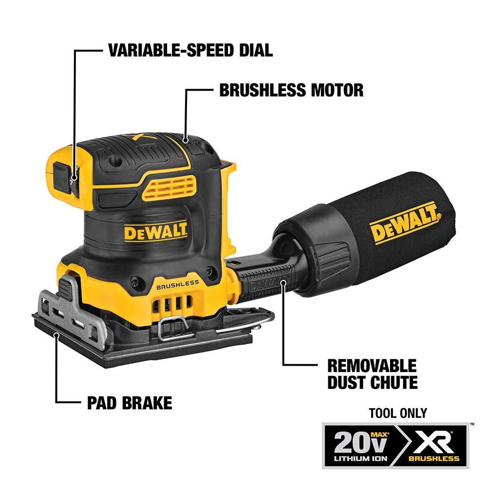 20V MAX Cordless Variable Speed 1/4 Sheet Sander E907866