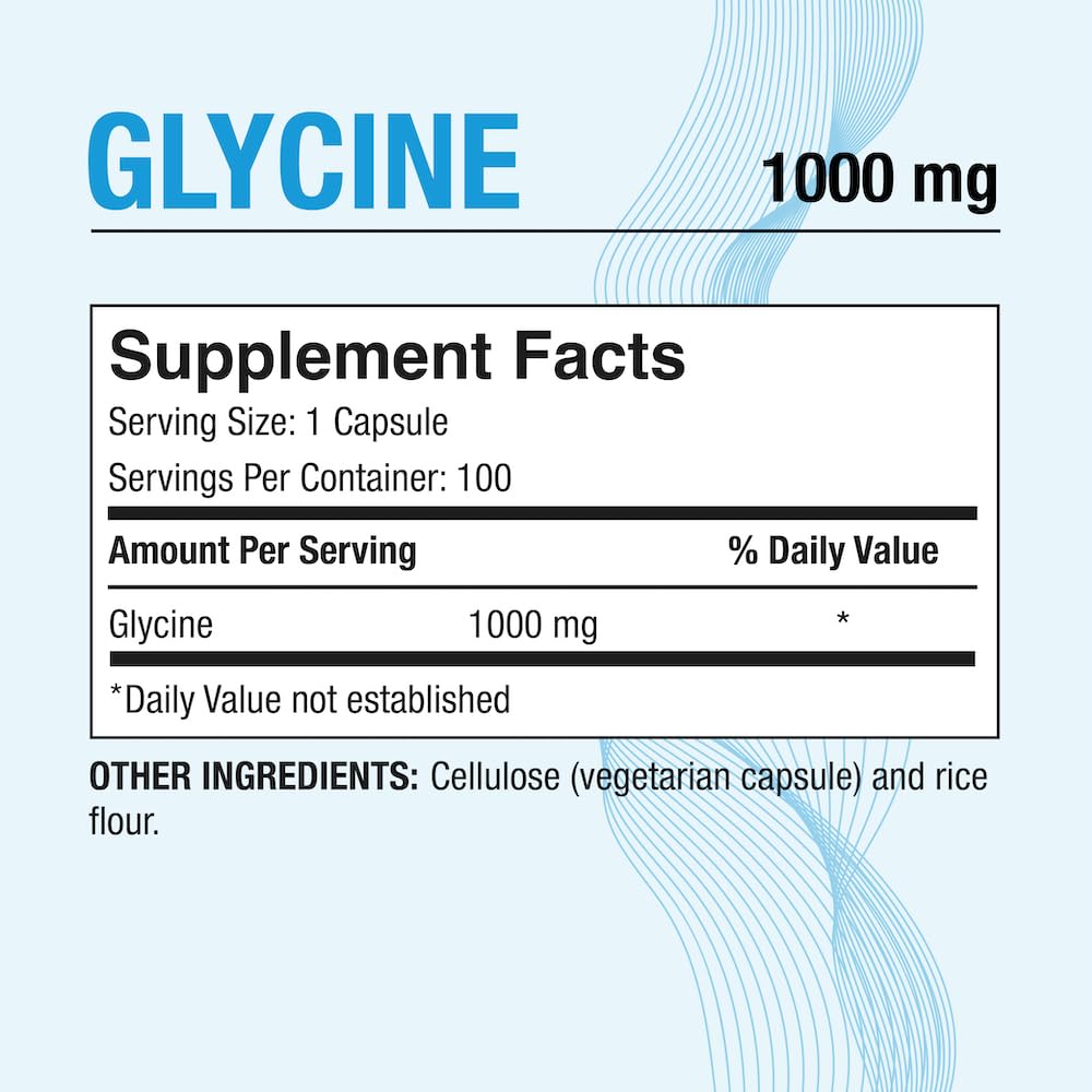 Glycine 1000mg 100 Vegetarian Capsules G11284