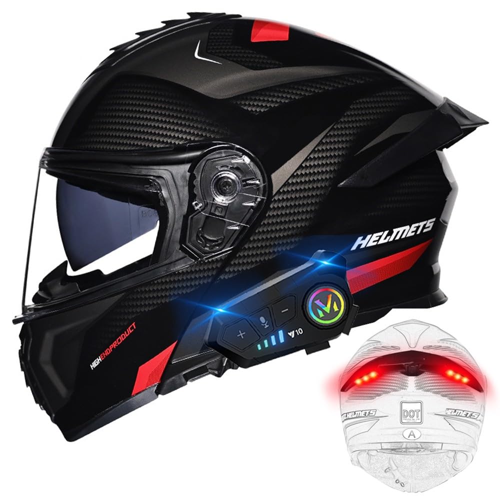 DOT Approved Flip Up Full Face Dual Visor Modular Motorcycle Helmet C748338