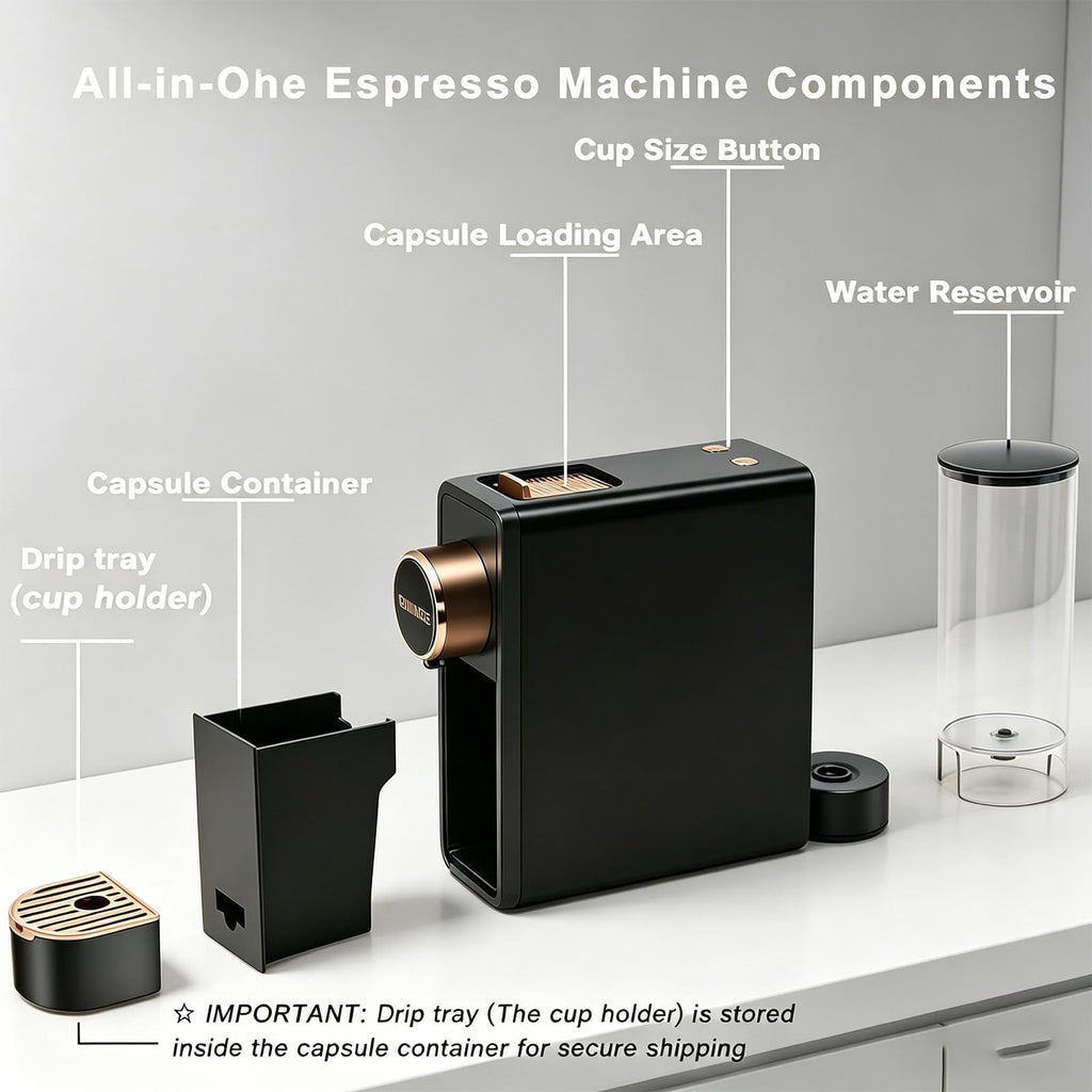 20 Bar Programmable Espresso Machine with 18oz Tank O19584