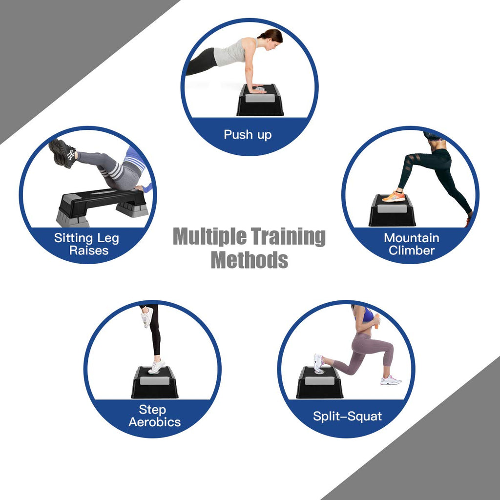 30'' Height Adjustable Aerobic Stepper with Risers I50231
