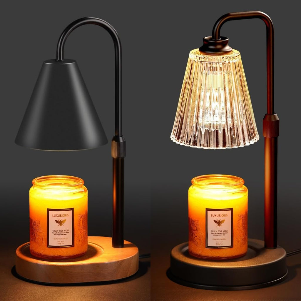 Black Dimmable Candle Warmer Lamp with Timer N3281