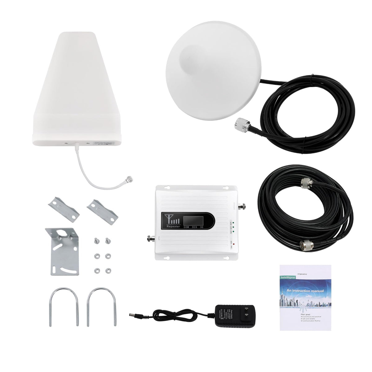 GSM DCS WCDMA 900/1800/2100MHz Signal Amplifier Kit with Antenna V325