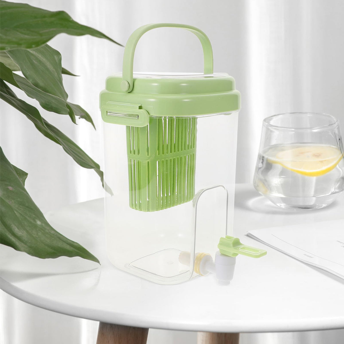 Green 2L Drink Dispenser with Faucet V1331