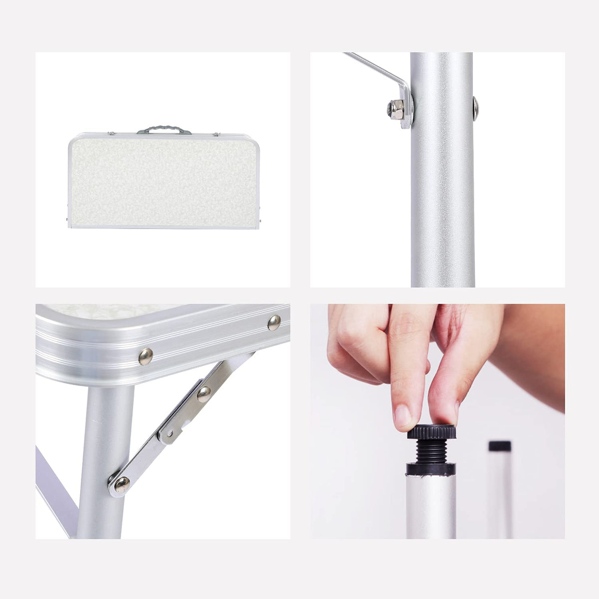 Small Square Folding Aluminum Camping Table Q74466