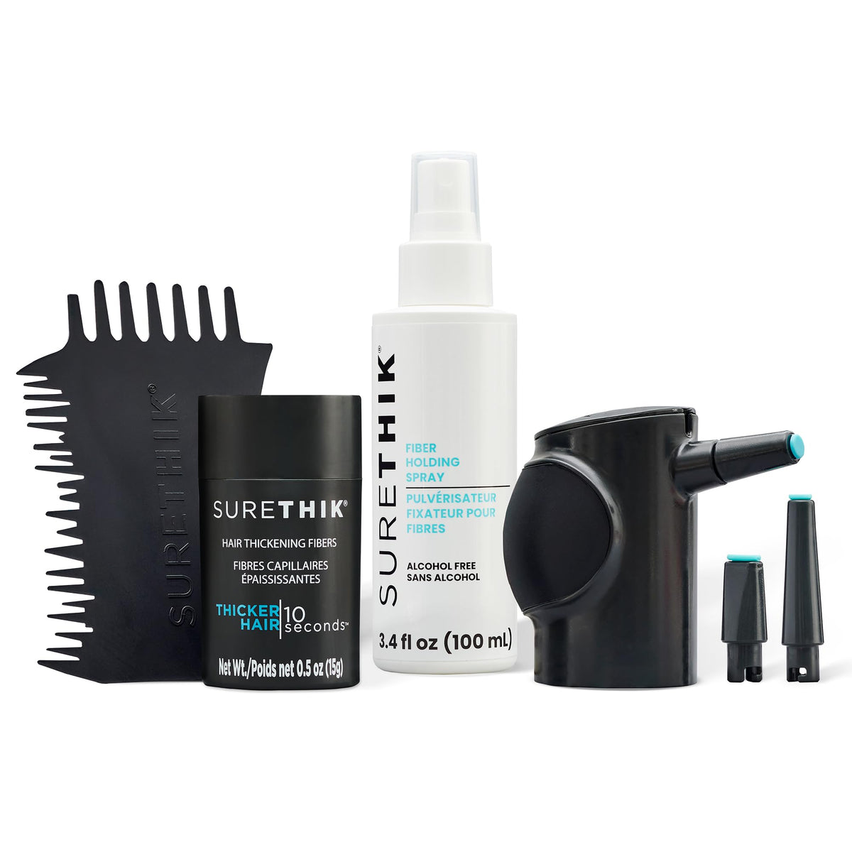 15g Hair Fiber 4 Piece Set with Application Tools C9594