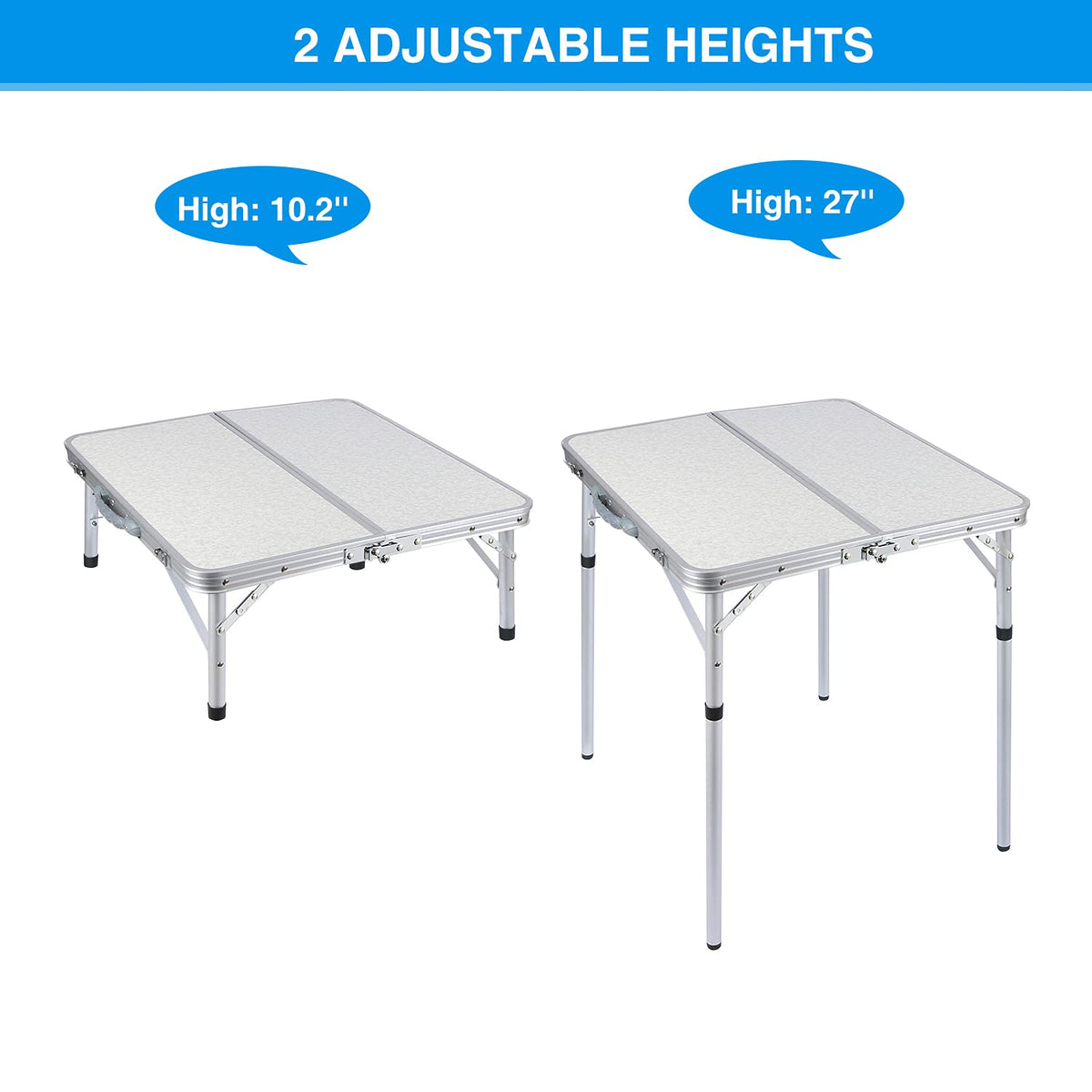 Small Square Folding Aluminum Camping Table Q74466