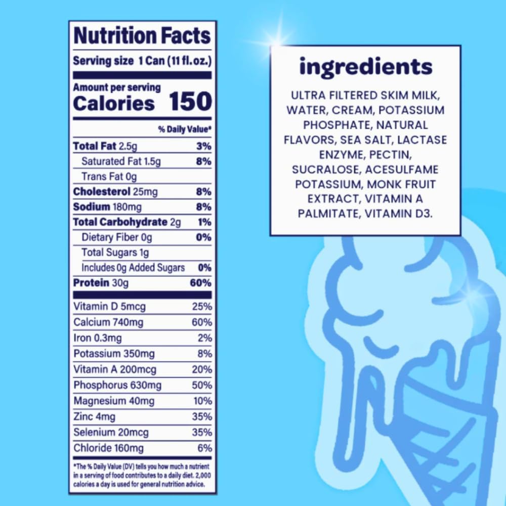 High Protein Shake Variety Pack, 30g Protein, 12 Pack Q547