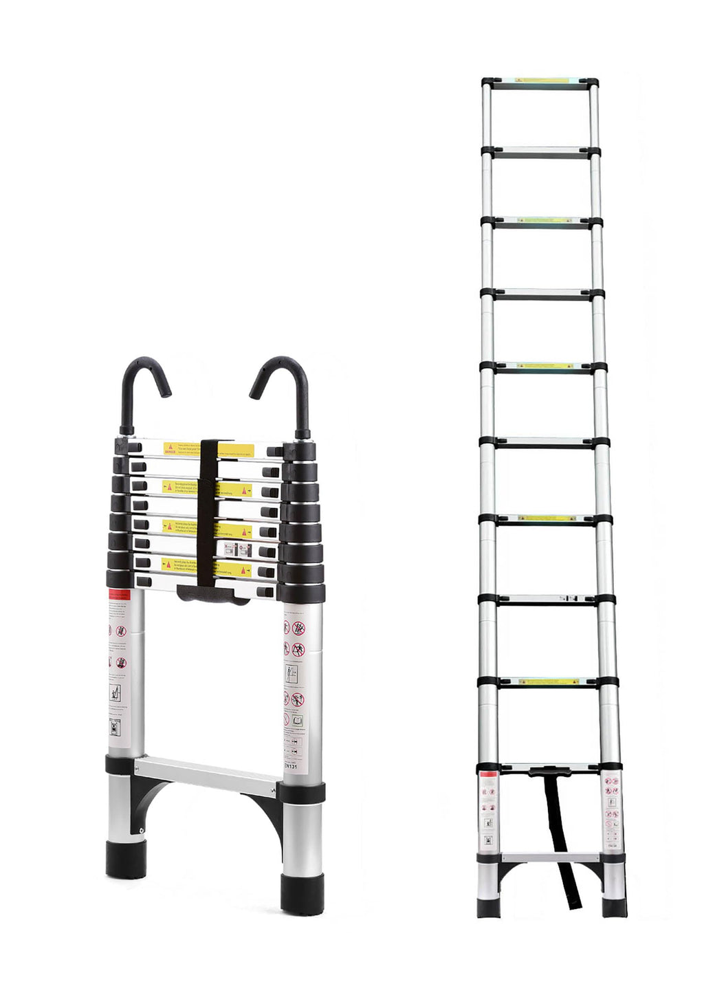 8.5 FT Aluminum Telescoping Ladder 330lbs W76269