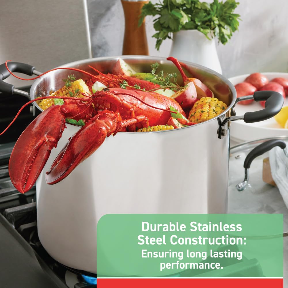 Stainless Steel 12 qt Stock Pot with Lid R2028