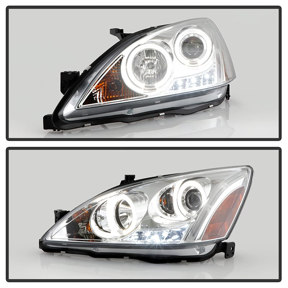 For 2003-2007 Honda Accord LED Projector Headlights, Driver & Passenger Side H446