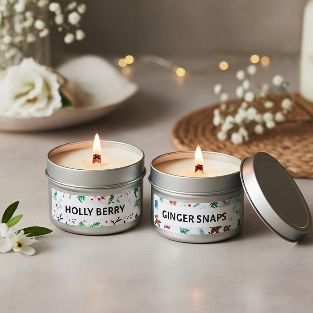 2 Pack Soy Wax Wood Wick Candles N180