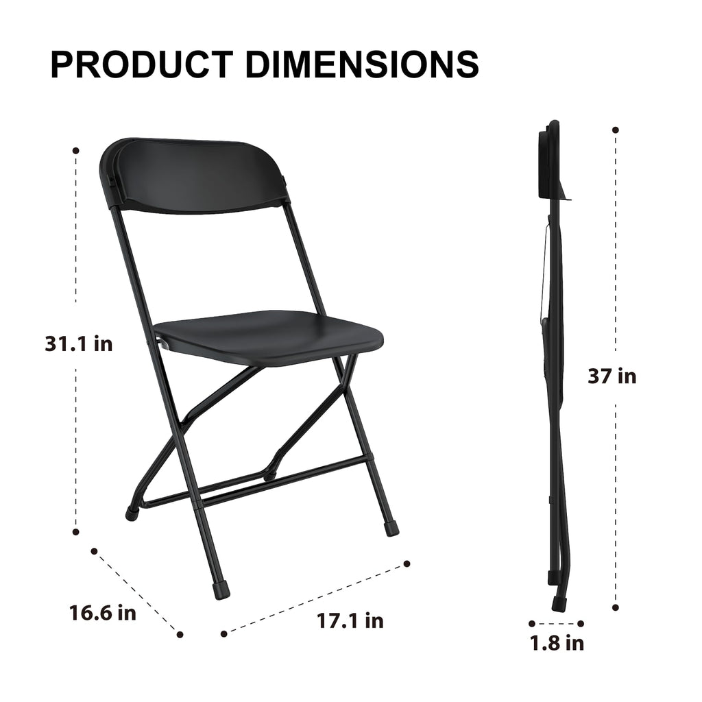 Black Folding Chairs 10 Pack P471