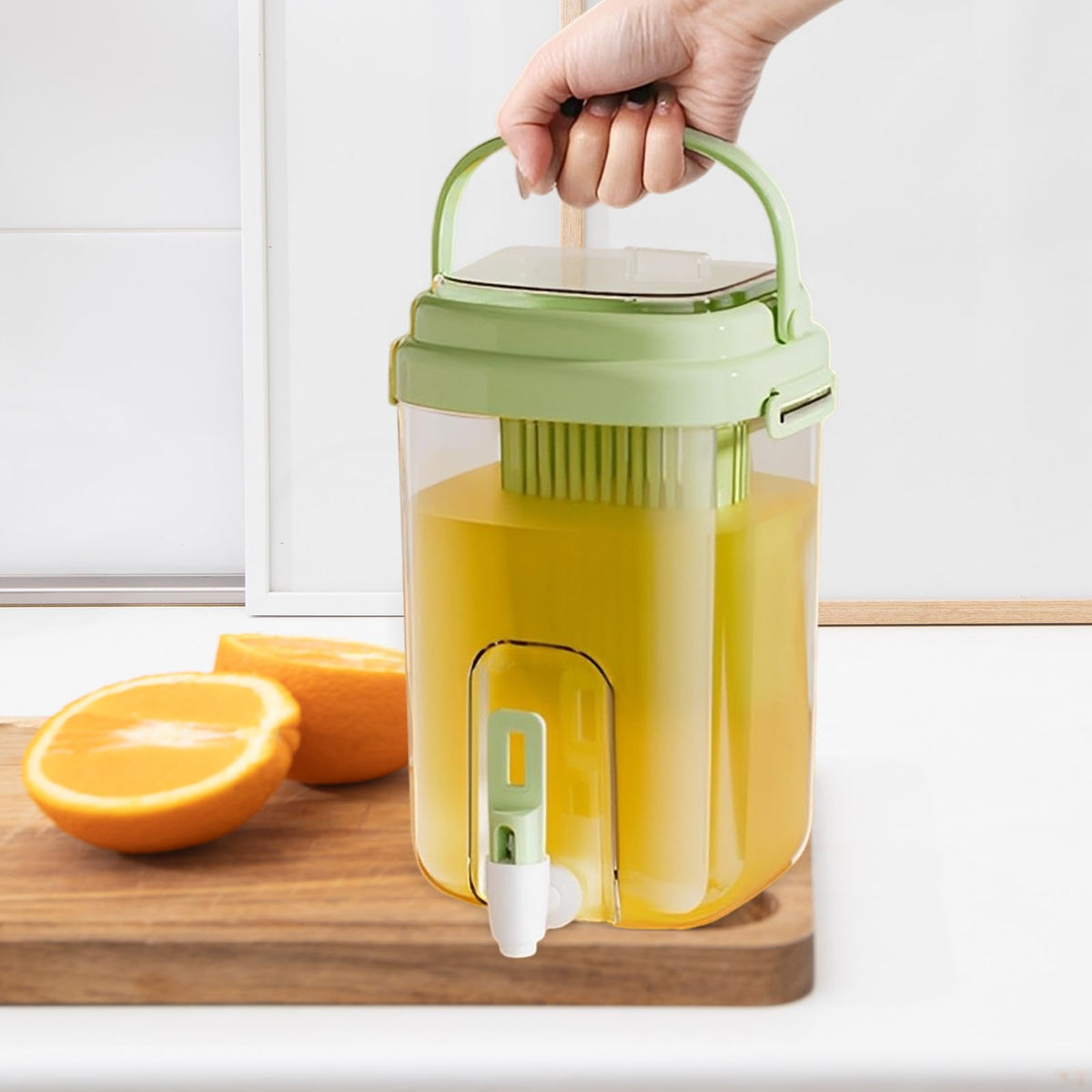Green 2L Drink Dispenser with Faucet V1331