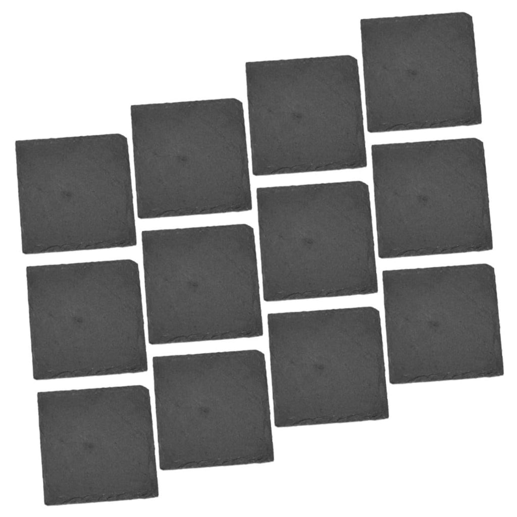 Black 12pcs Natural Stone Coasters G8979