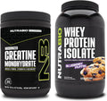 Unflavored Creatine Monohydrate and Blueberry Muffin Whey Protein Isolate Bundle K821319