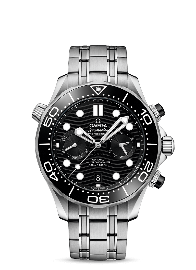 Black 44mm Chronograph Diver I8962