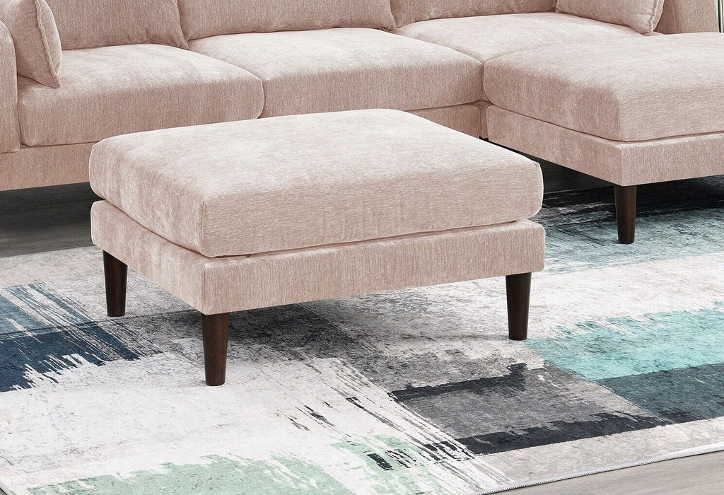 5pc Modular Sectional Set with Armless Chair Corner Wedge and Ottoman K9783