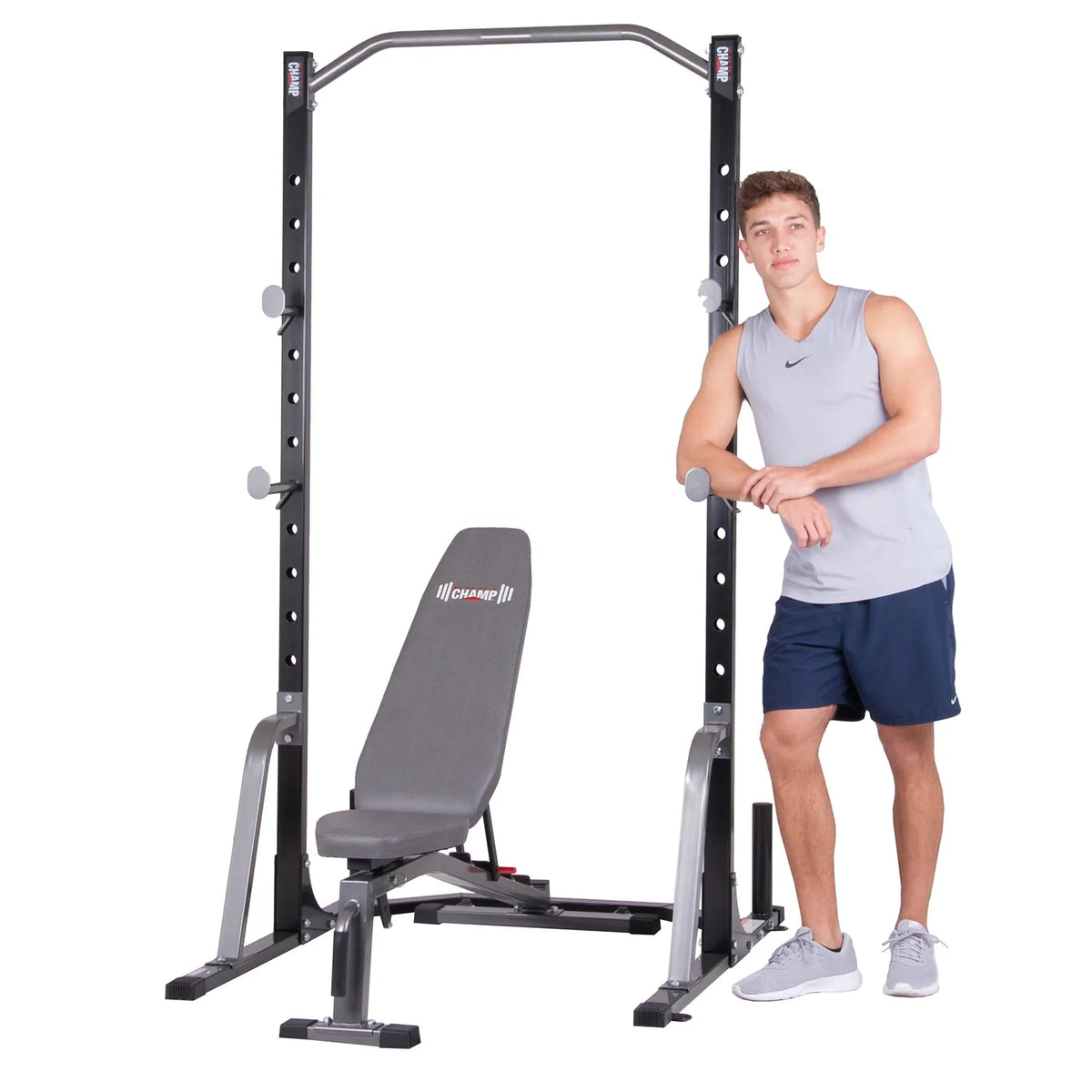 2-Pc Bench & Weight Rack R557