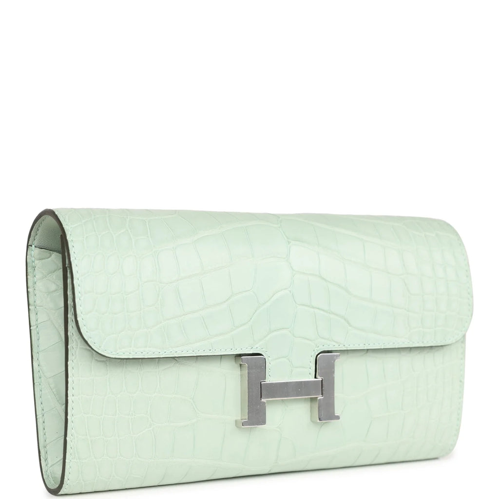 Vert D'eau Matte Alligator Wallet B8818