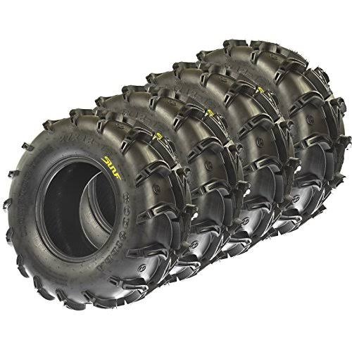 4 ATV UTV Mud Tires 25x8-12 25x10-12 6 Ply Black E227