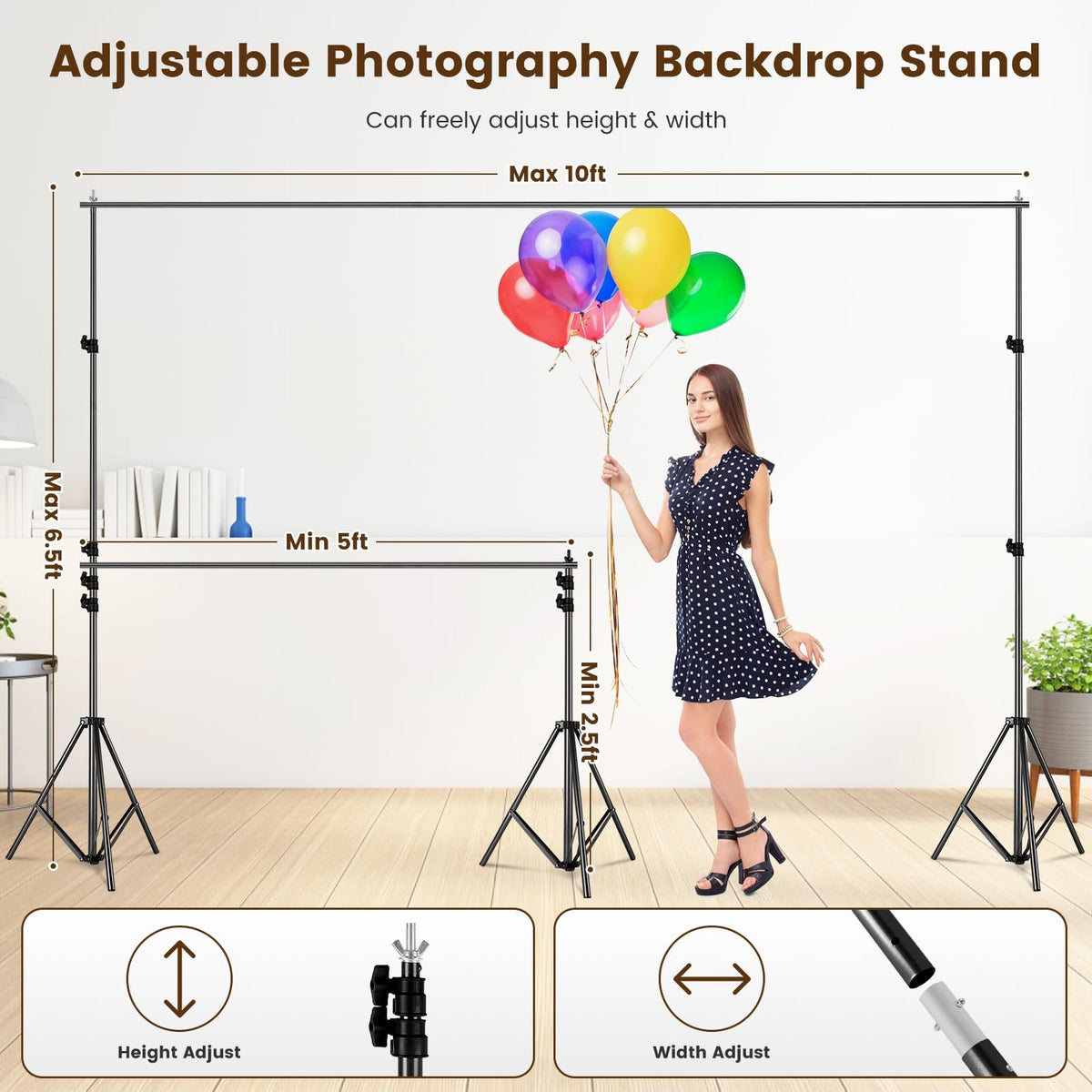 6.5 x 10ft Backdrop Support Stand Kit S240
