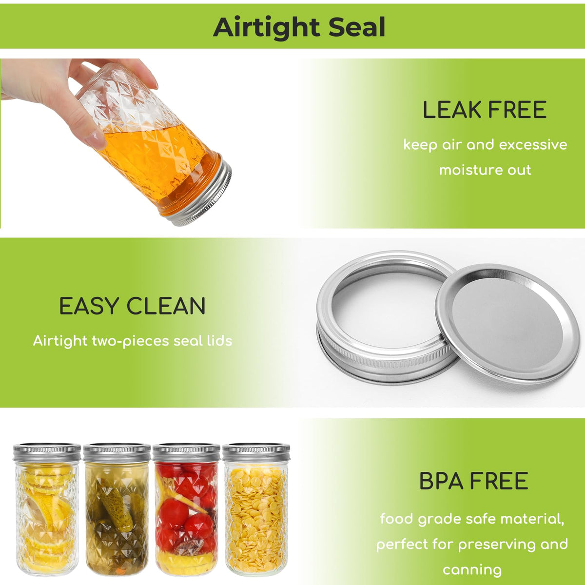 12 oz Regular Mouth Glass Mason Jar 20 Pack T592349