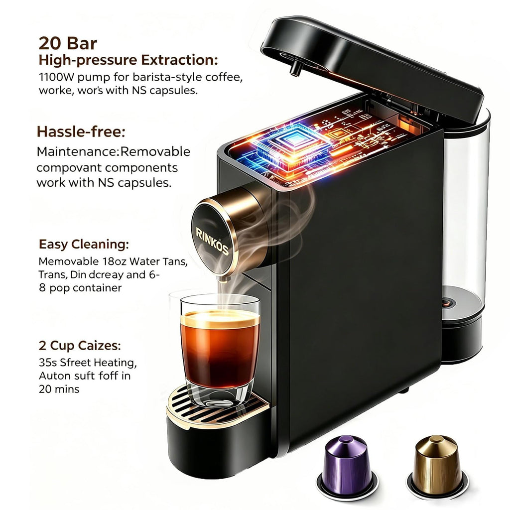 20 Bar Programmable Espresso Machine with 18oz Tank O19584