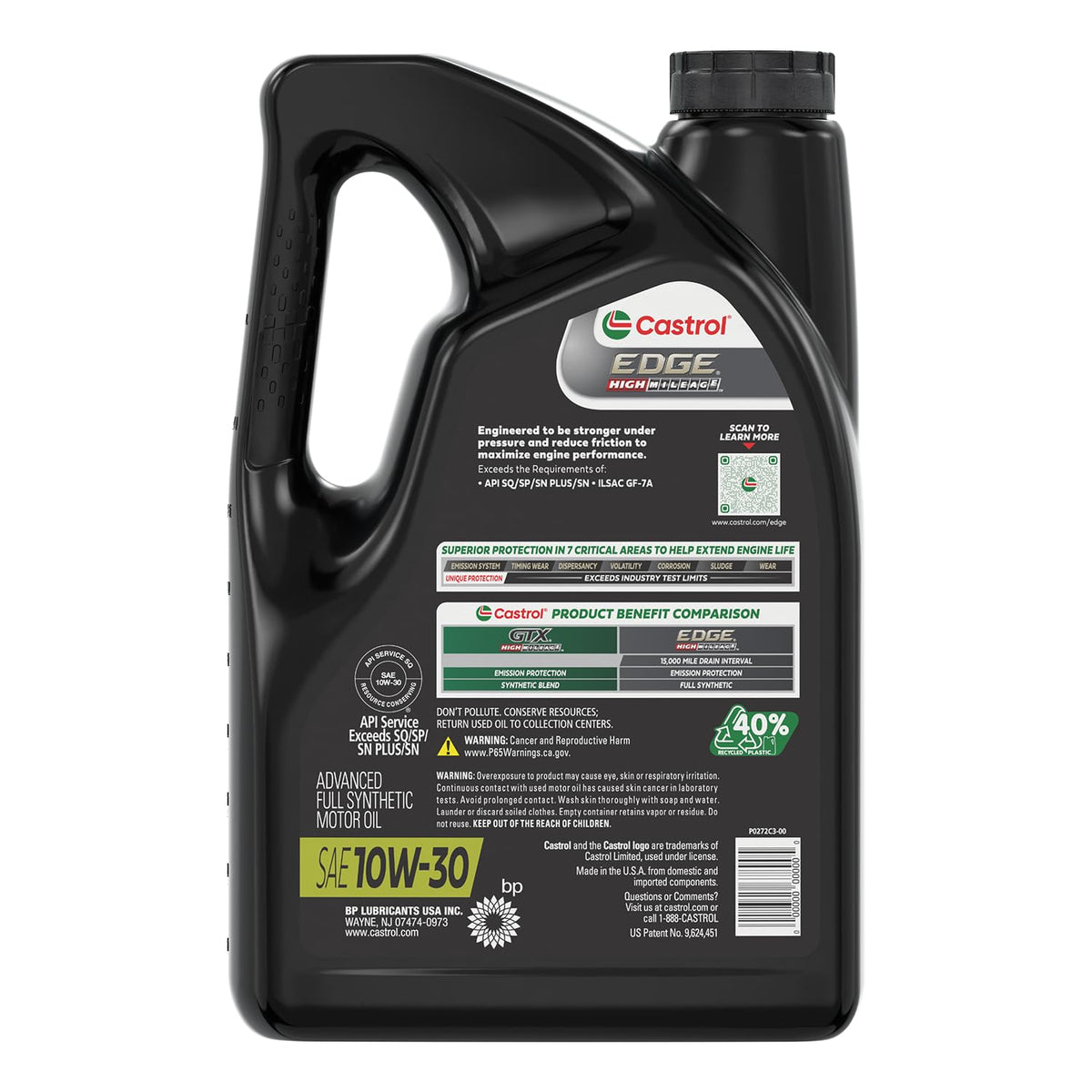 10W-30 Full Synthetic Motor Oil, 5 Quarts U251