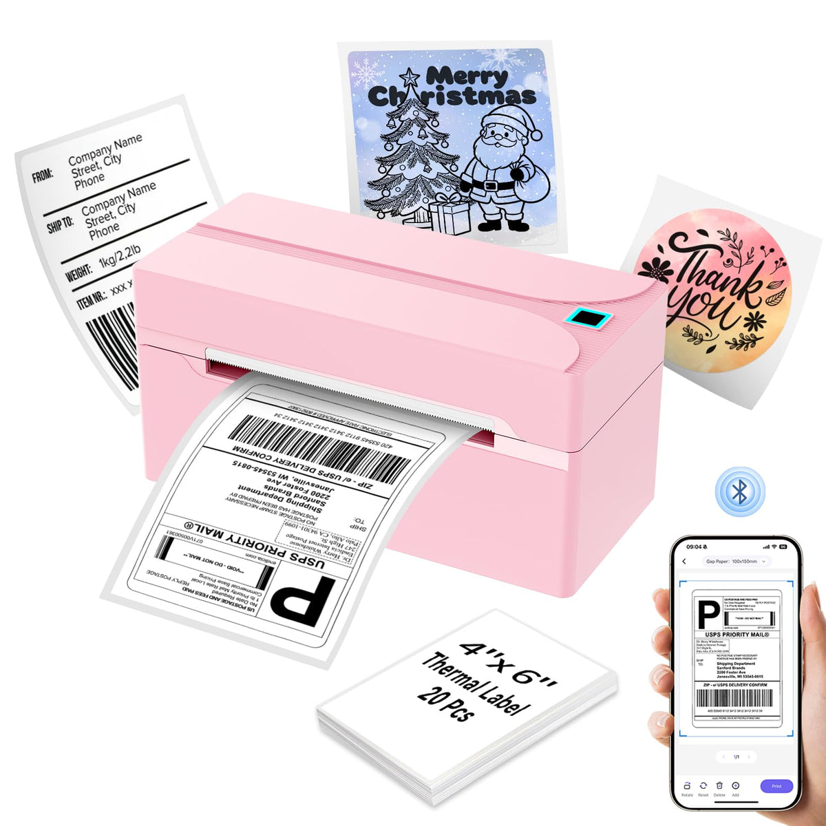 Bluetooth Thermal Label Printer F741062