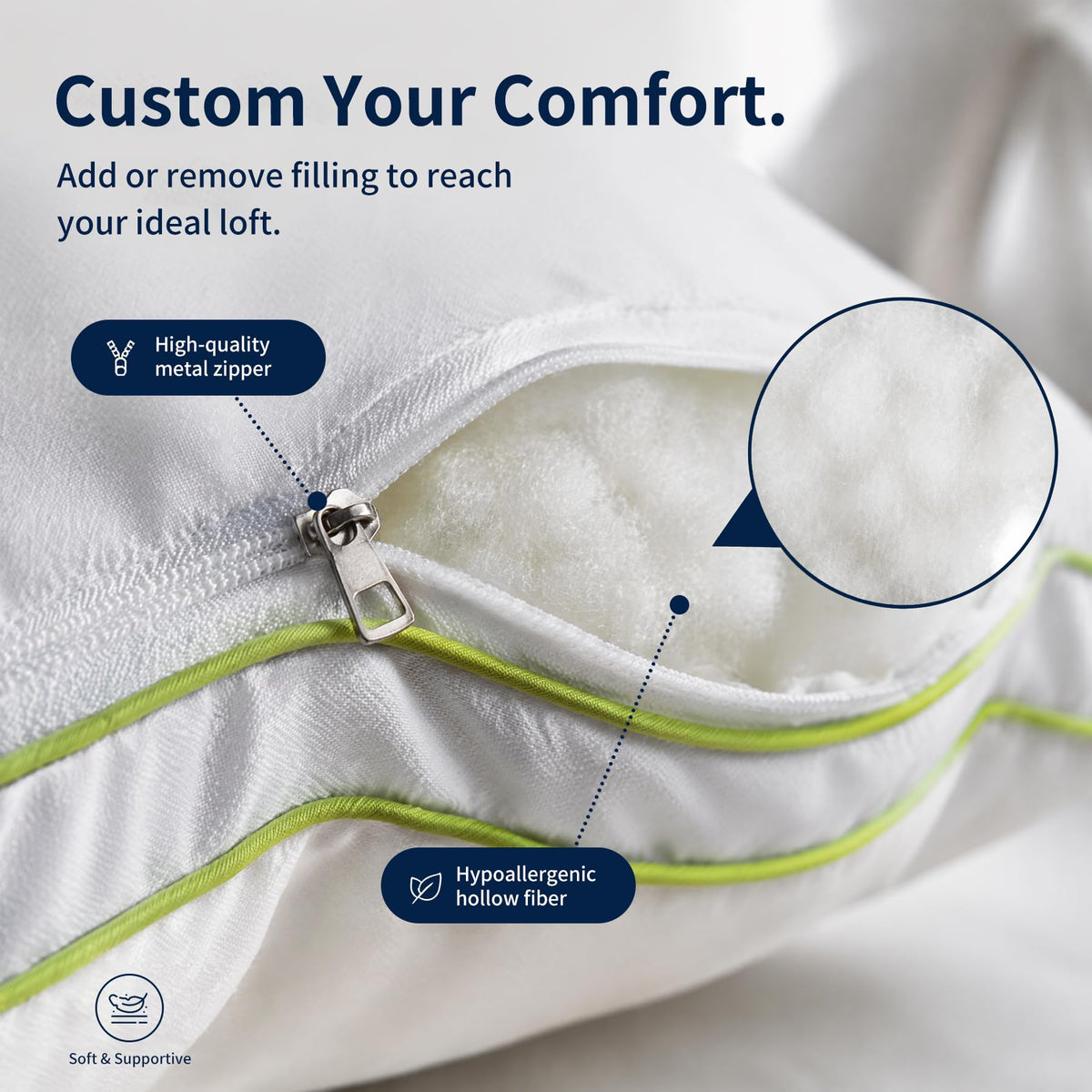 King Size Down Alternative Bed Pillows Set of 2 J802208