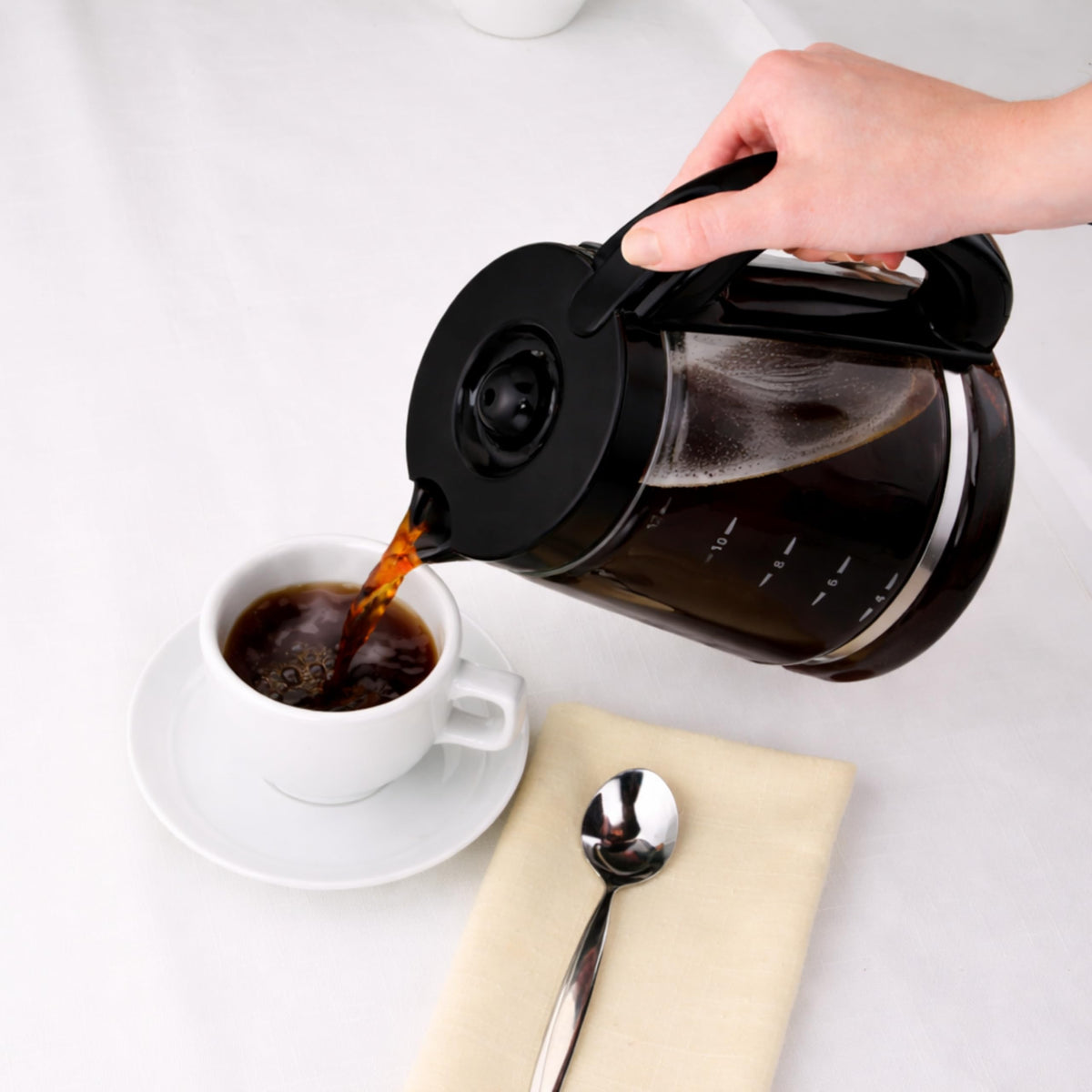 12 Cup Programmable Coffee Maker with Glass Carafe, Black M756