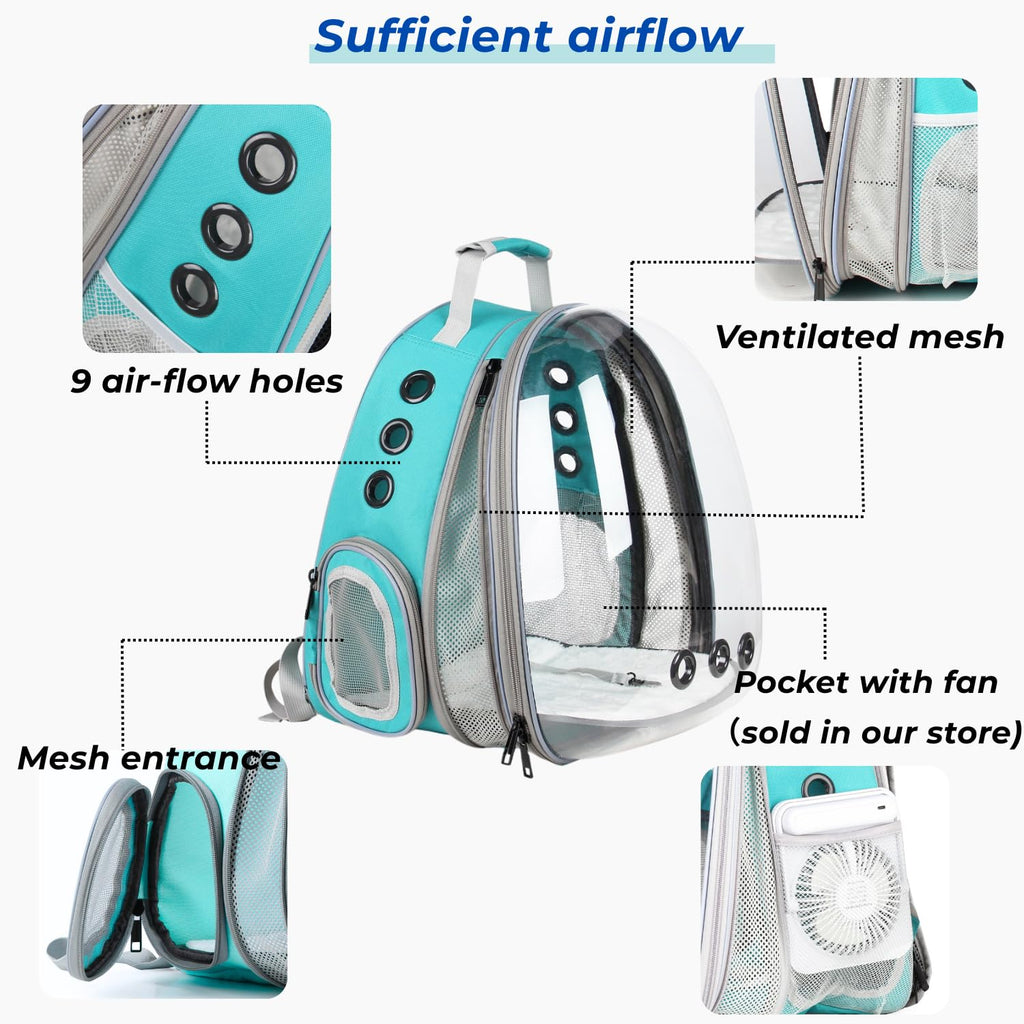 Expandable Cat Backpack with Mini Fan P672