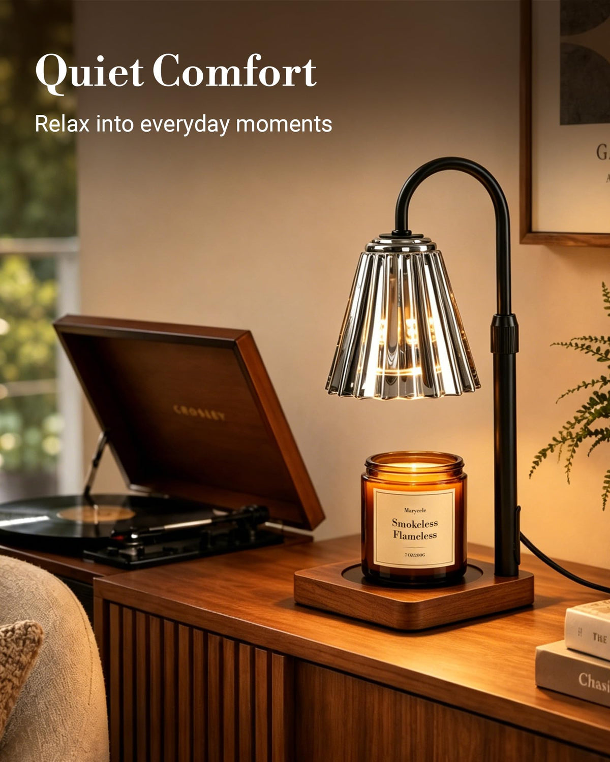 Vintage Candle Warmer Lamp with Timer Dimmer O65428